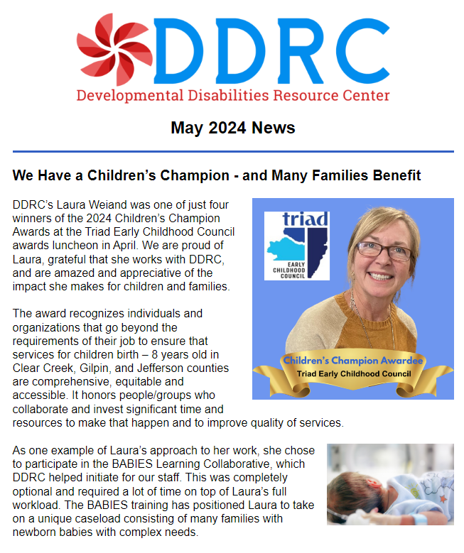 May 2024 DDRC Newsletter
